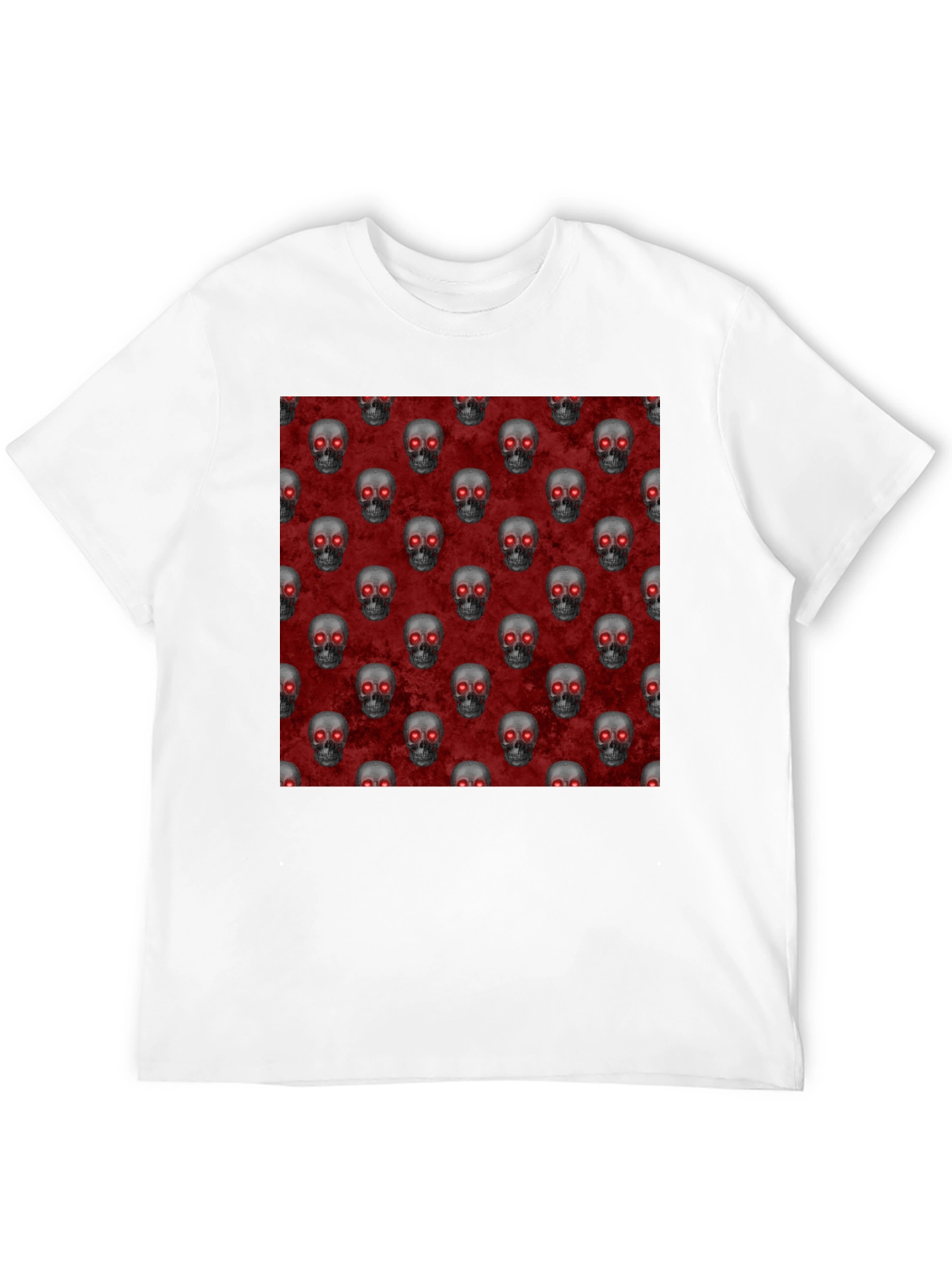 Skull Pattern T-Shirt - Gothic Style