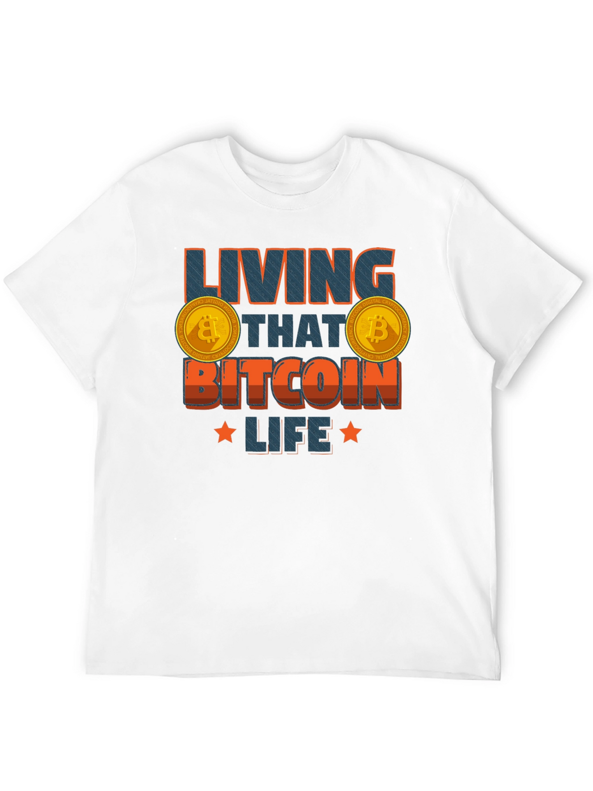 Living That Bitcoin Life Black Graphic Tee
