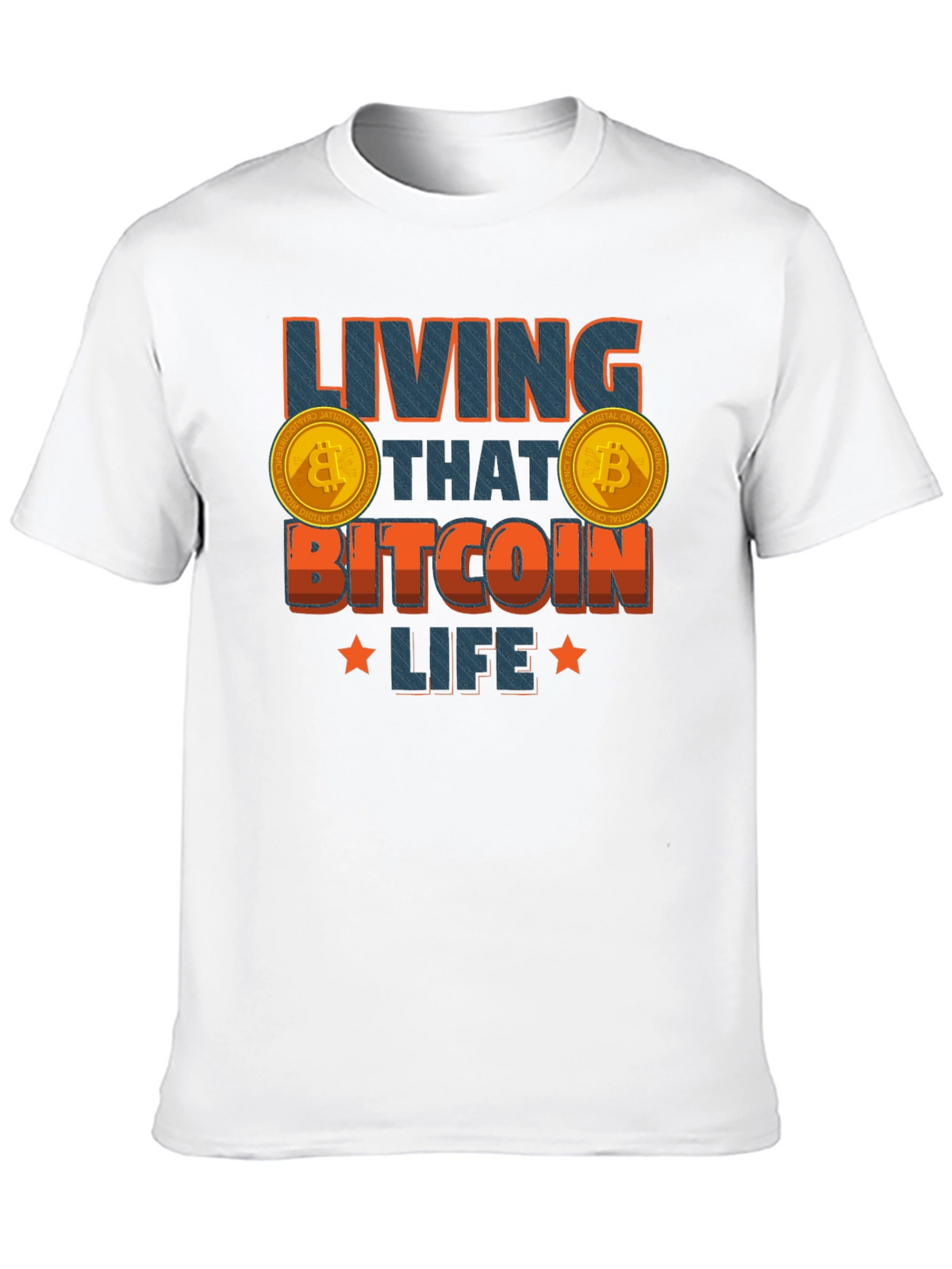 Living That Bitcoin Life Black Graphic Tee