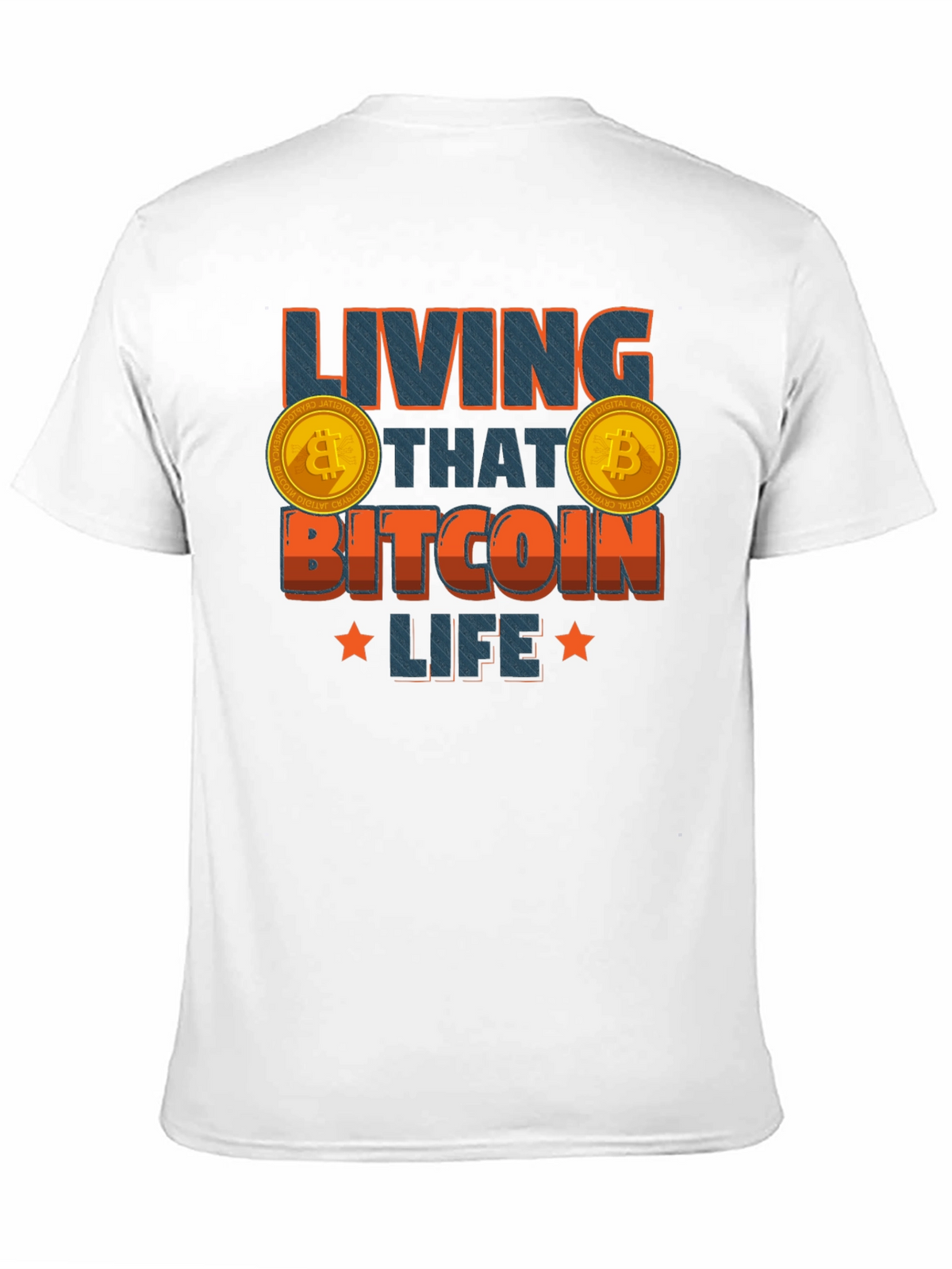 Living That Bitcoin Life Black Graphic Tee