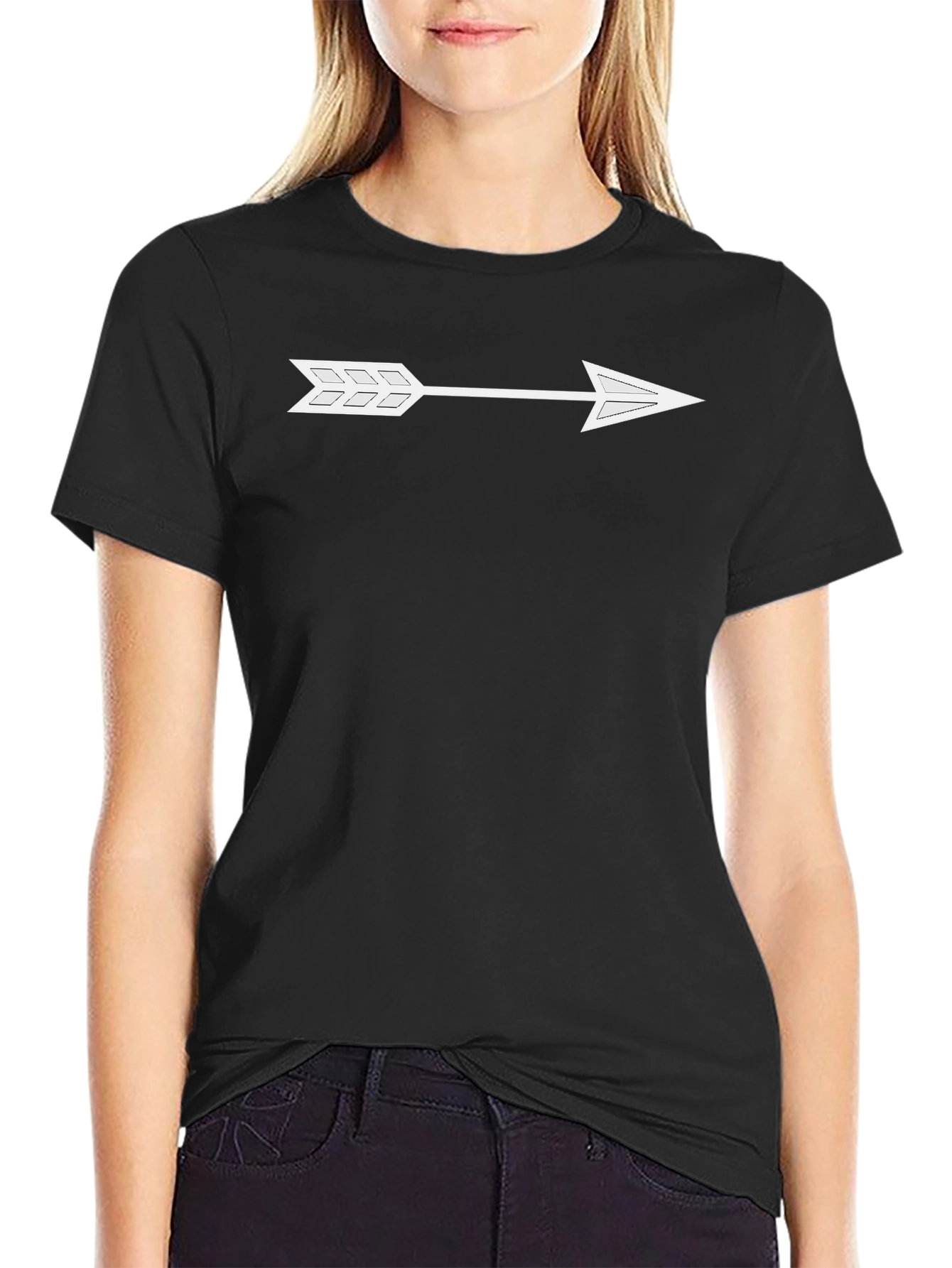 Arrow Graphic Black T-Shirt - Trendy Casual Wear