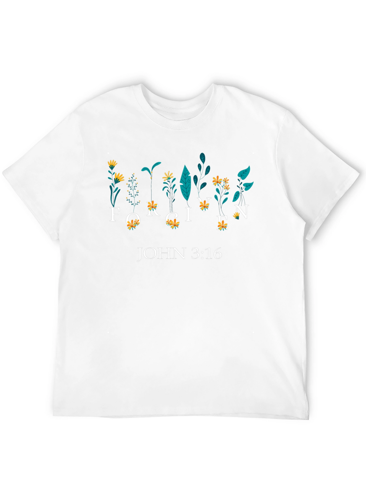 Forgiven John 3:16 Floral Graphic Tee