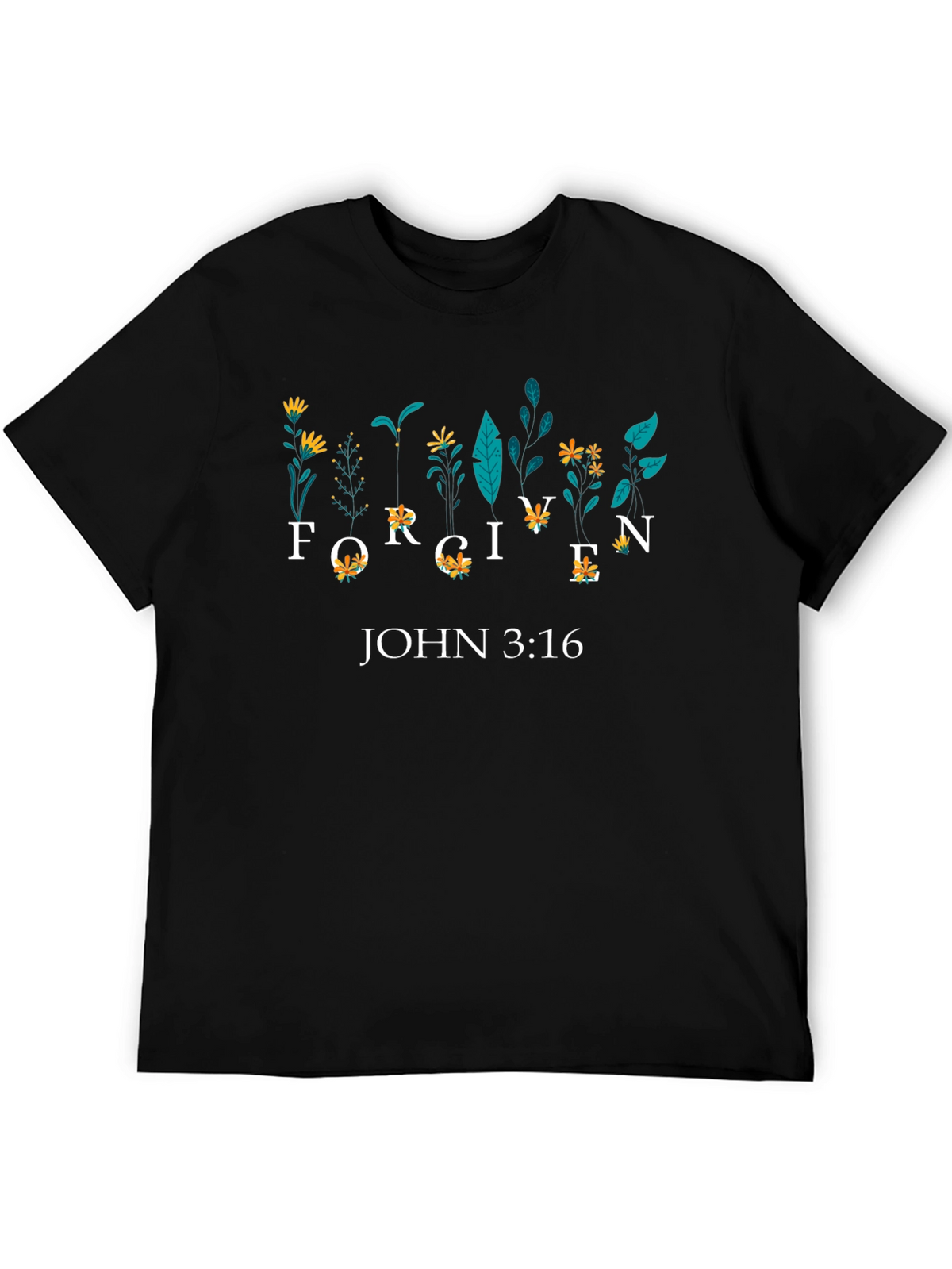 Forgiven John 3:16 Floral Graphic Tee