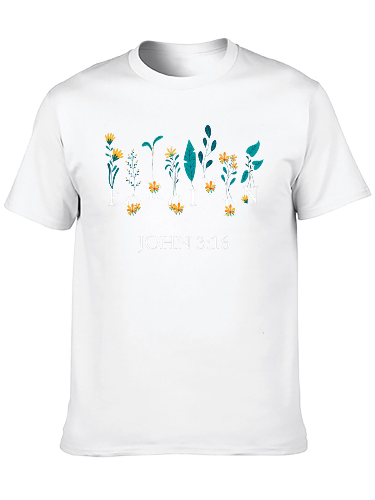 Forgiven John 3:16 Floral Graphic Tee