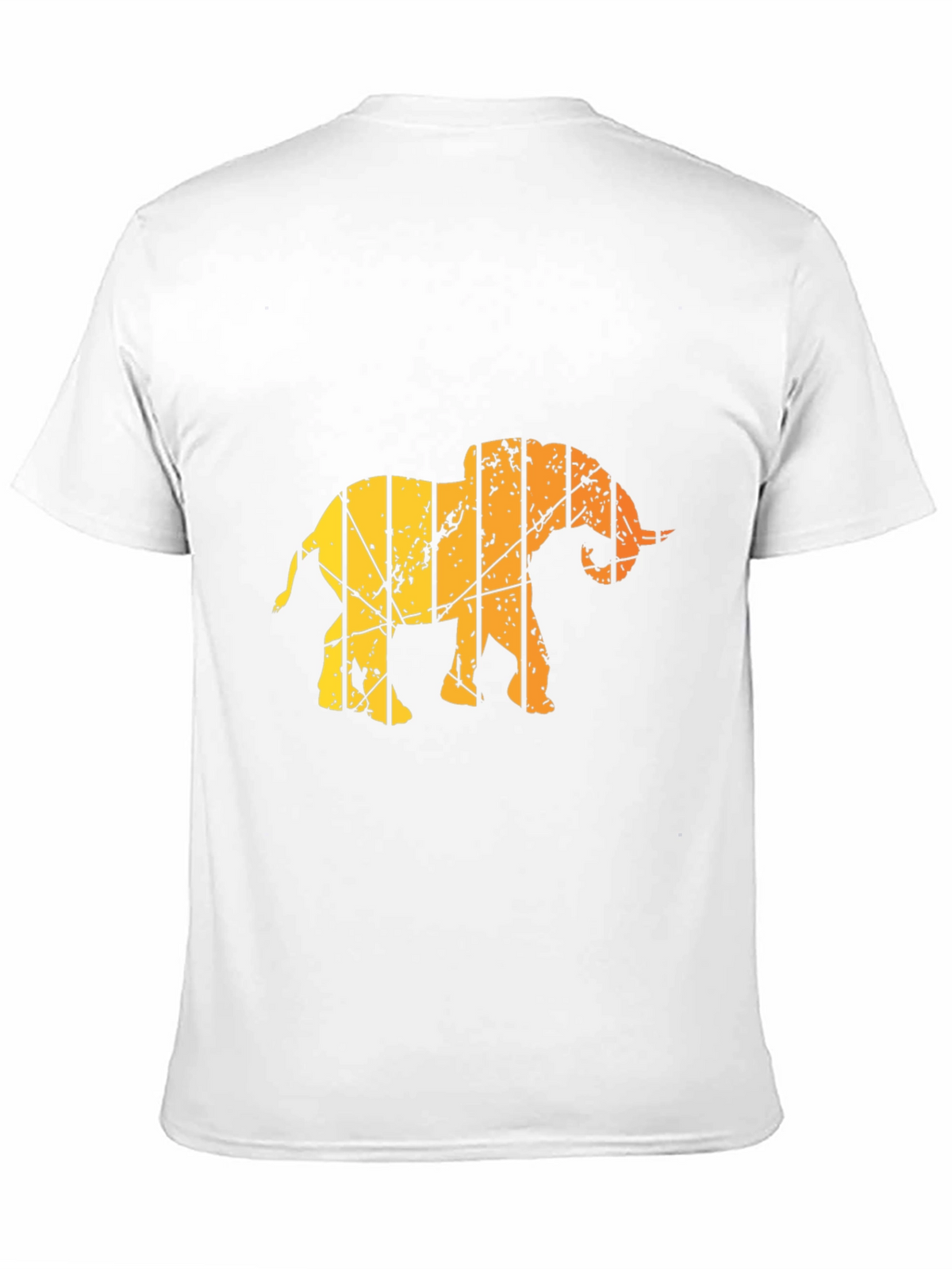 Mens Black T-Shirt - Abstract Elephant Graphic