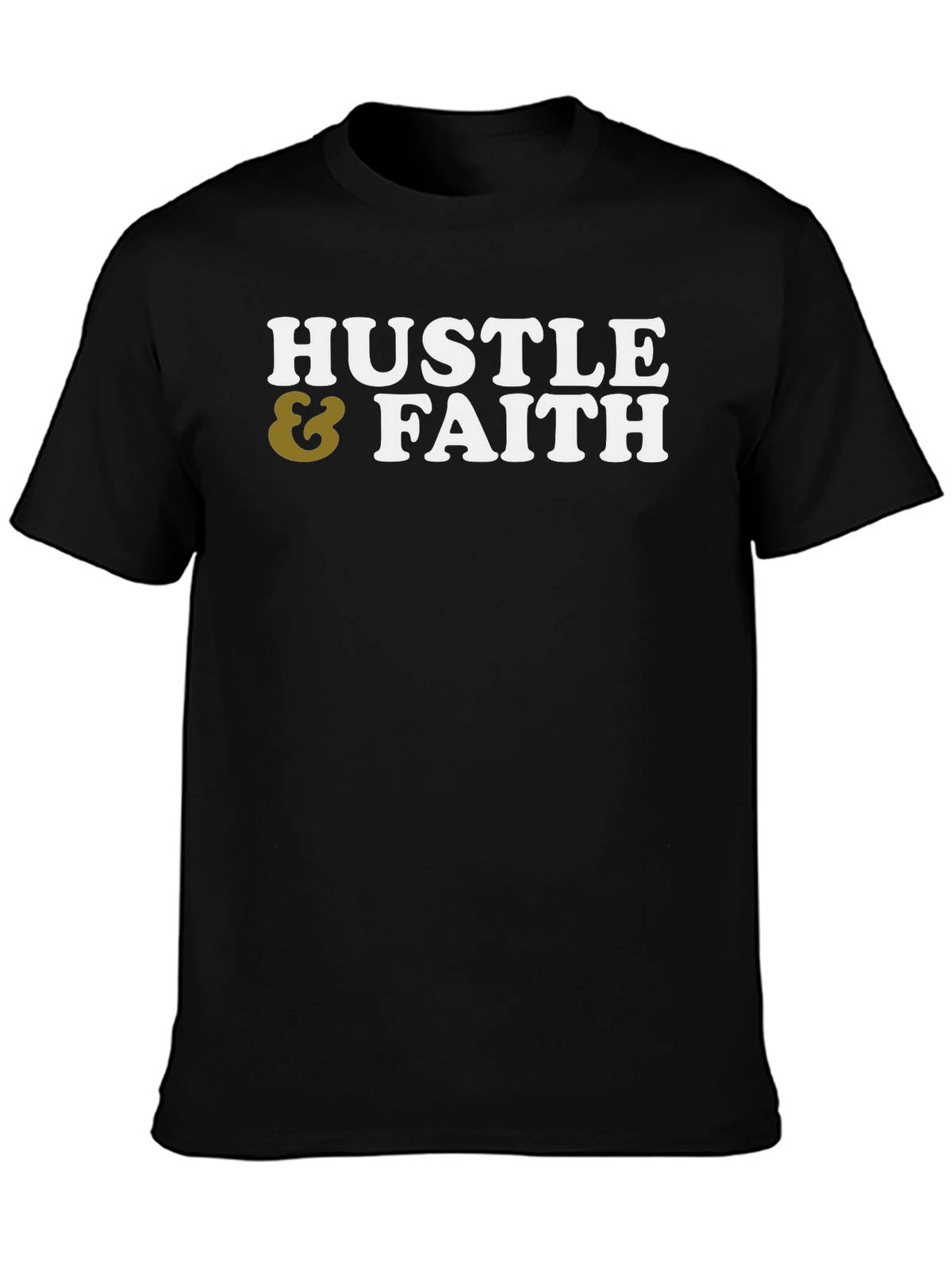 Hustle & Faith Graphic Tee - Casual Cotton T-Shirt
