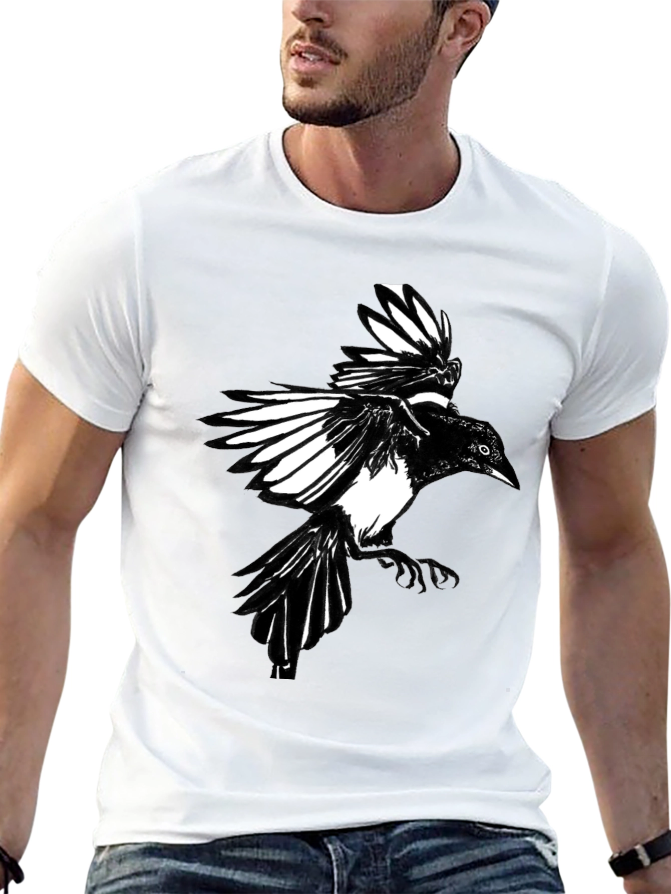 Black Crow Graphic Print Tee