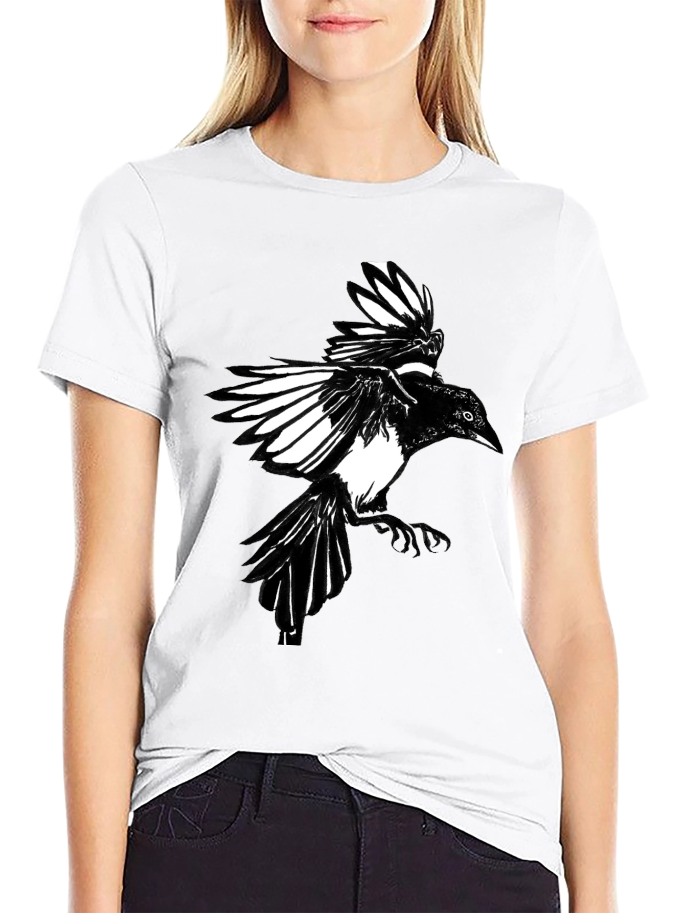 Black Crow Graphic Print Tee