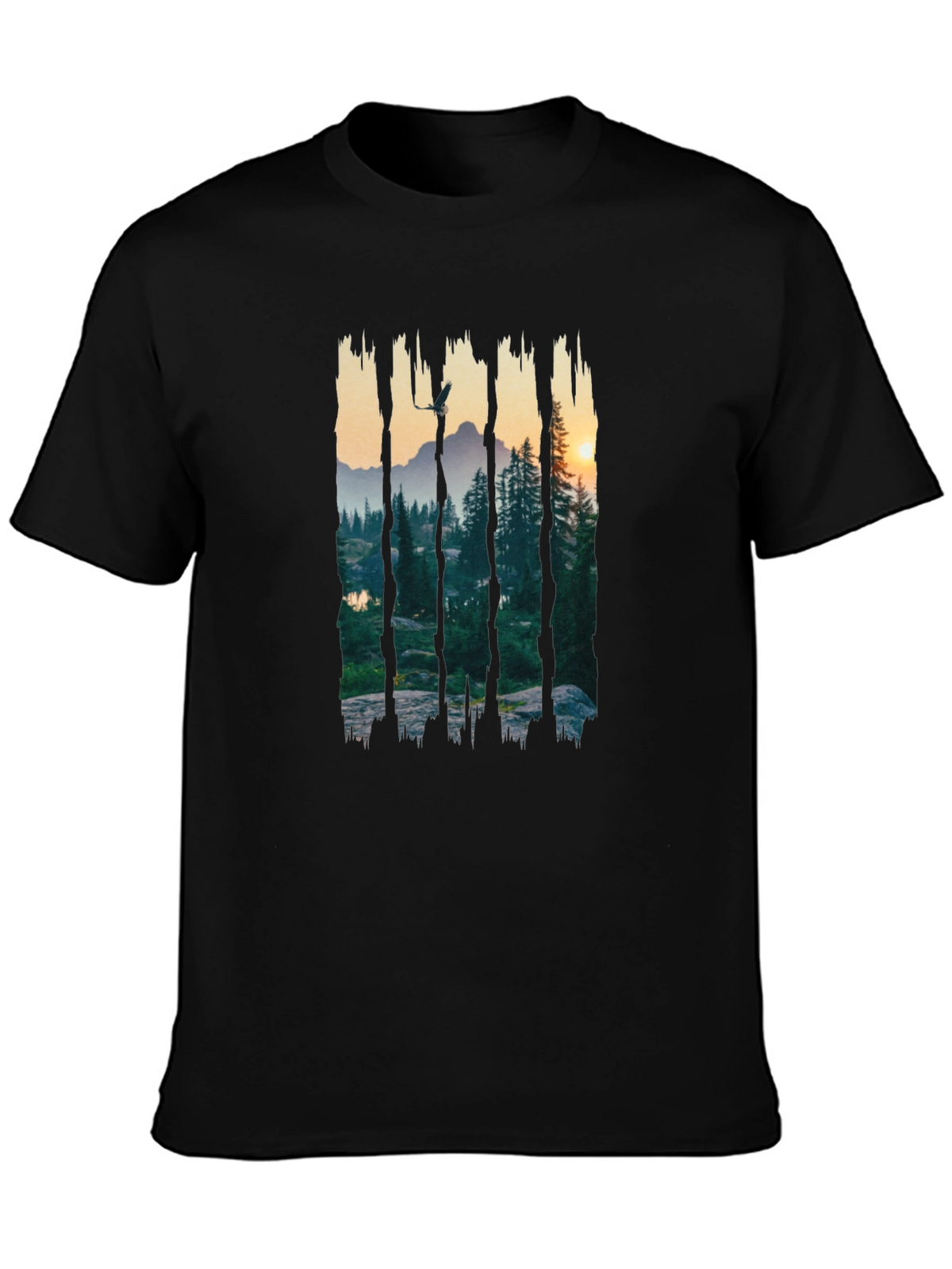 Nature Vista Graphic Tee - Mens Black T-Shirt