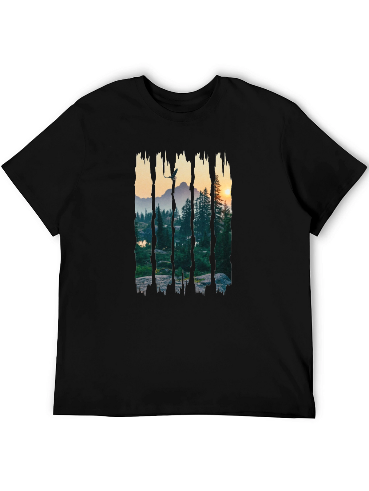 Nature Vista Graphic Tee - Mens Black T-Shirt