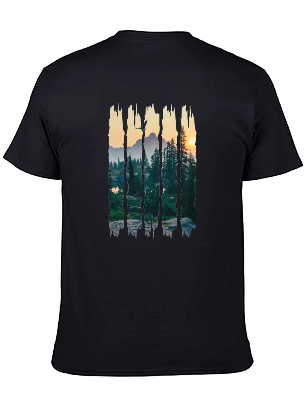 Nature Vista Graphic Tee - Mens Black T-Shirt