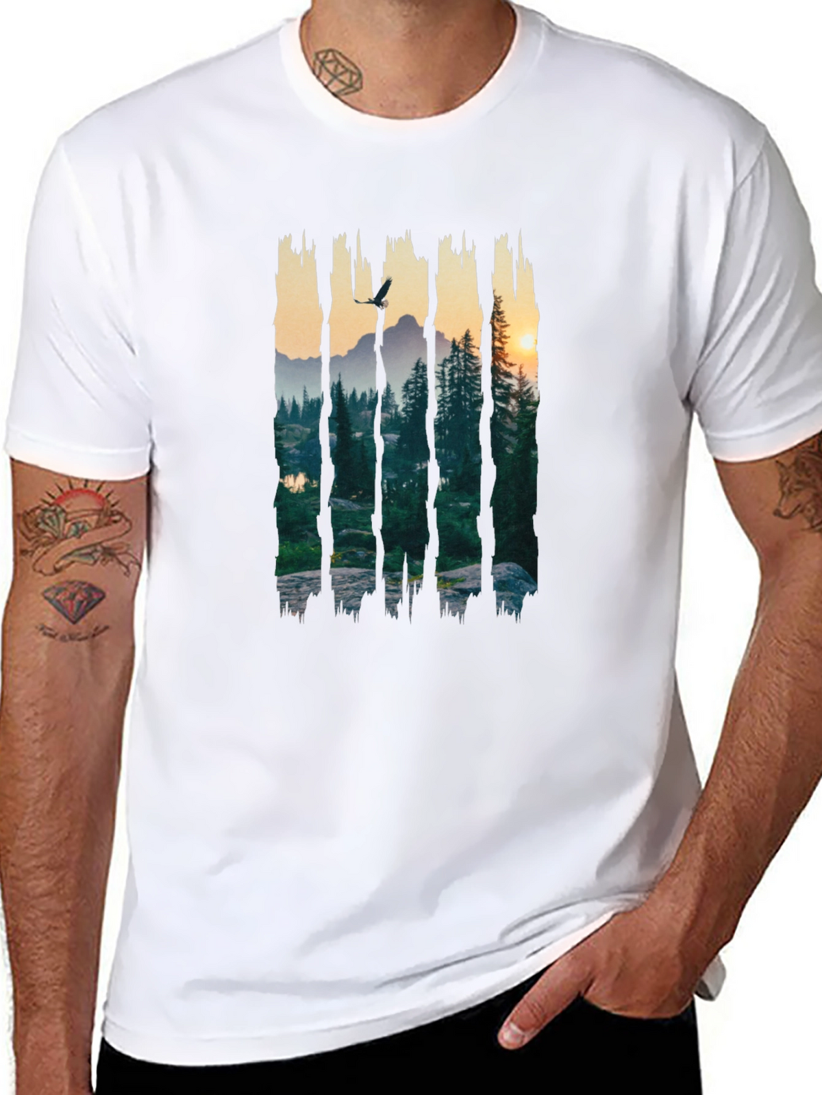 Nature Vista Graphic Tee - Mens Black T-Shirt