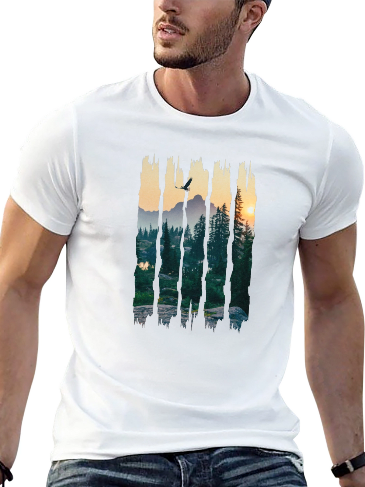 Nature Vista Graphic Tee - Mens Black T-Shirt