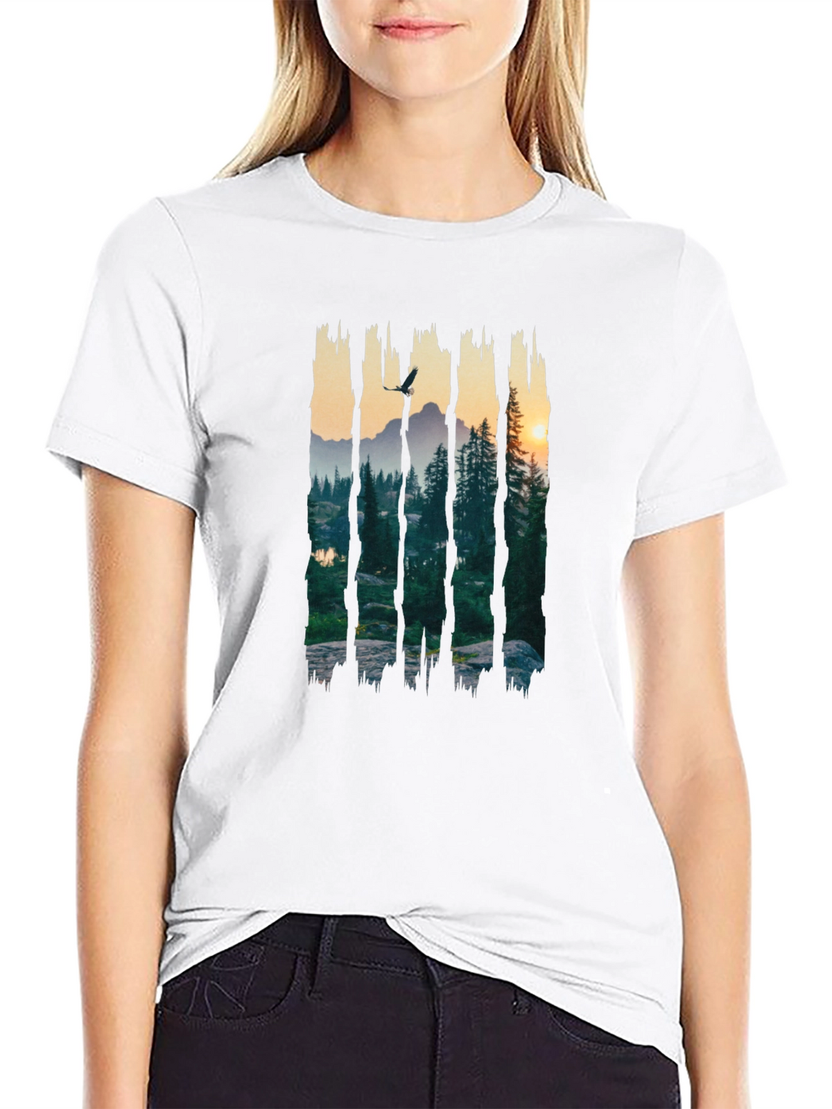 Nature Vista Graphic Tee - Mens Black T-Shirt