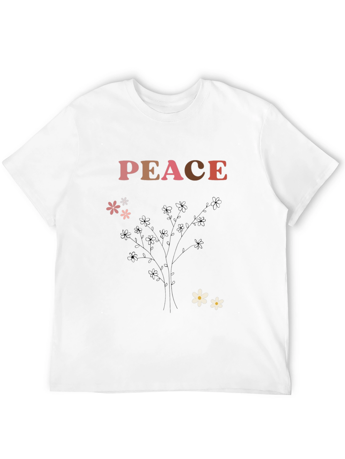 Peace Flower Print Graphic Tee