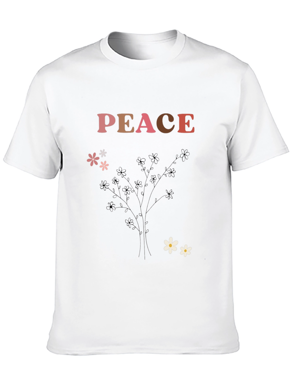 Peace Flower Print Graphic Tee