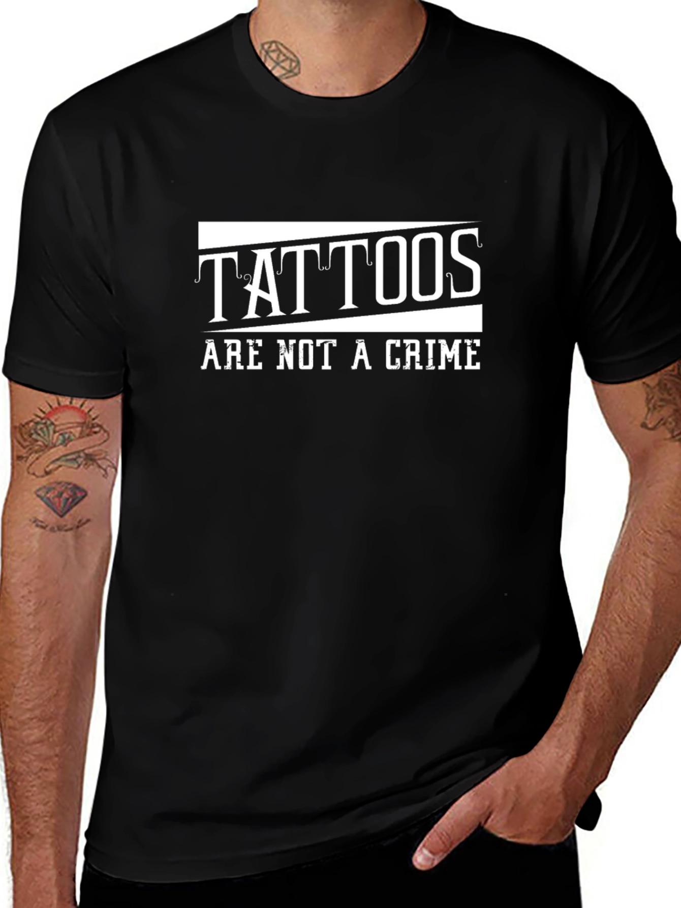Tattoos Are Not A Crime Graphic Tee
