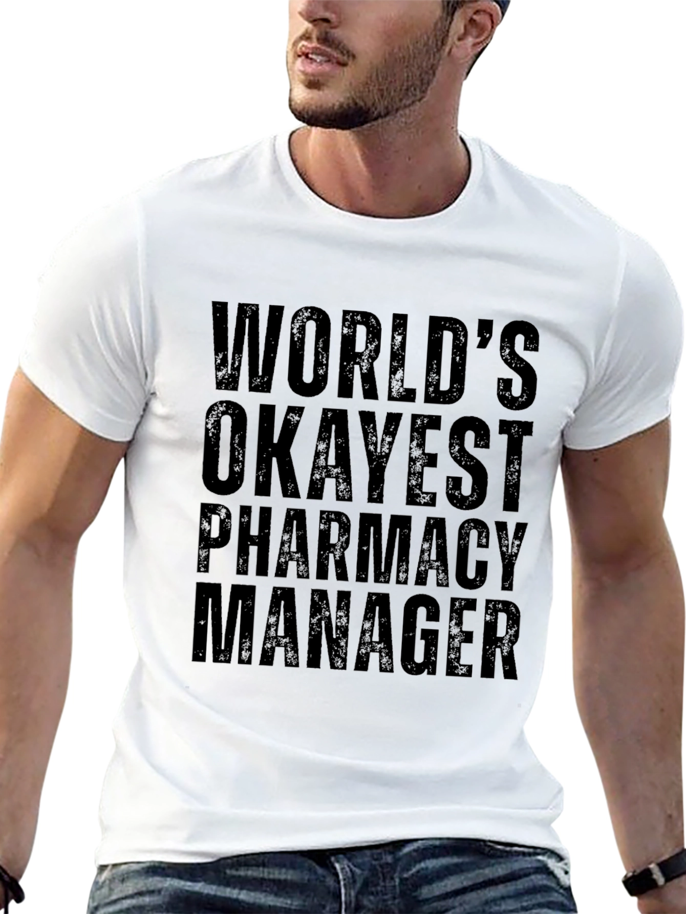 Worlds Okayest Pharmacy Manager Funny T-Shirt
