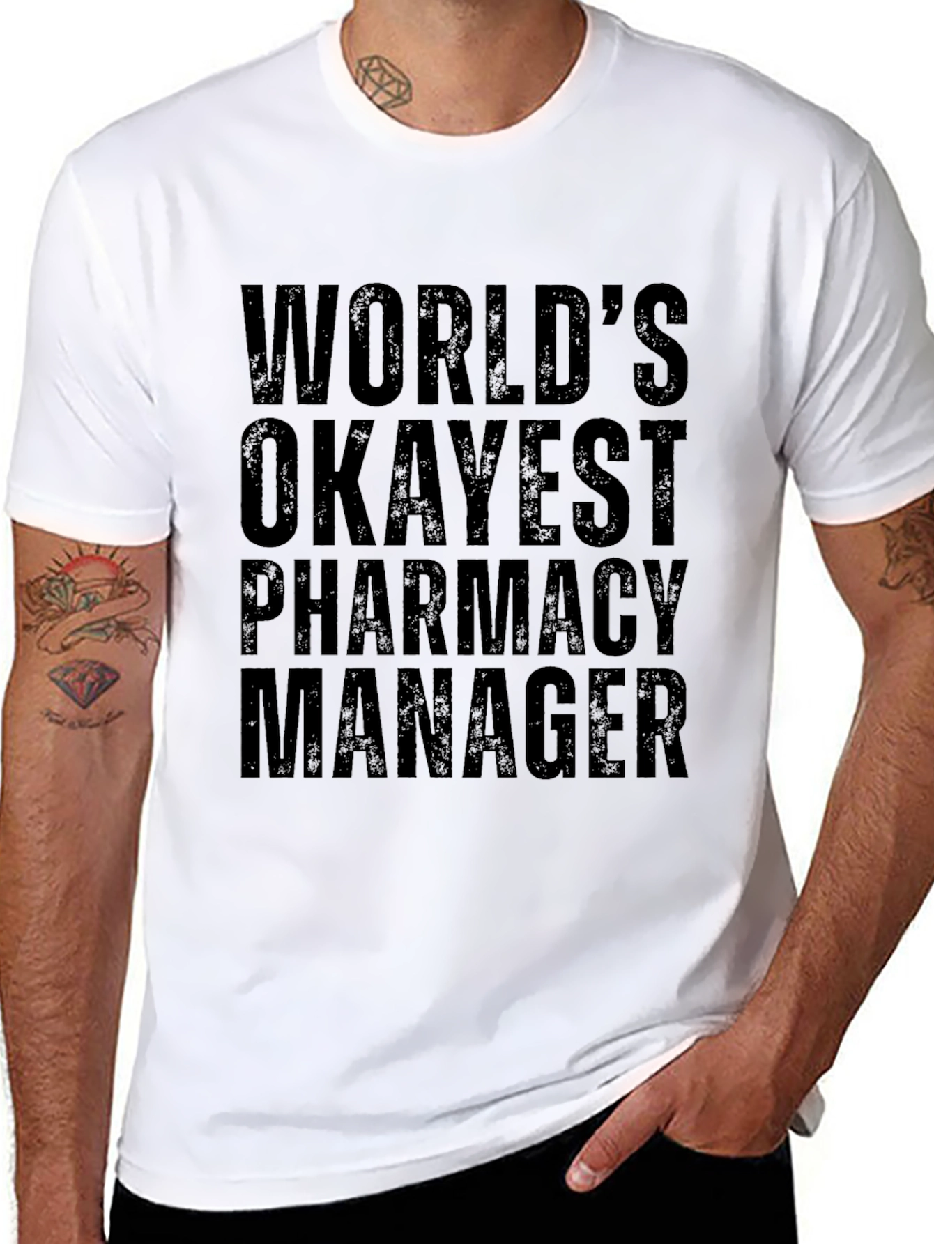 Worlds Okayest Pharmacy Manager Funny T-Shirt
