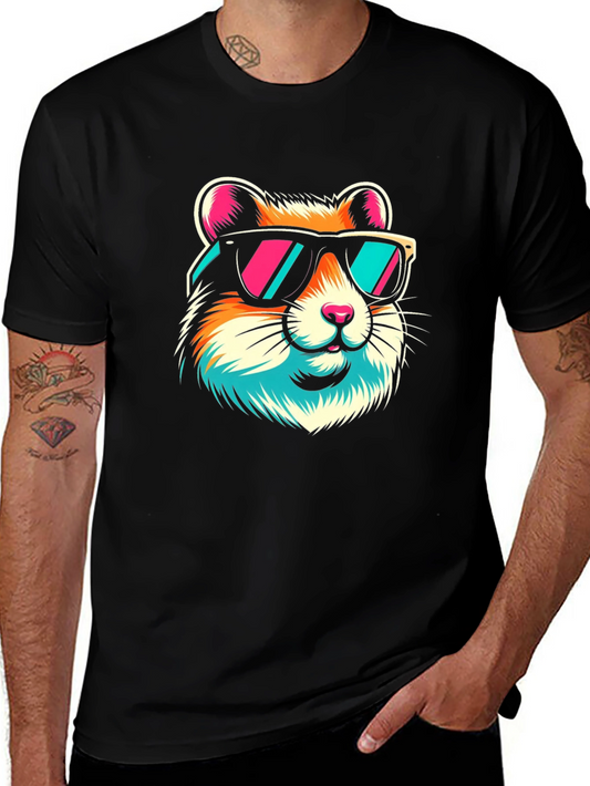 Cool Hamster Graphic Tee - Black