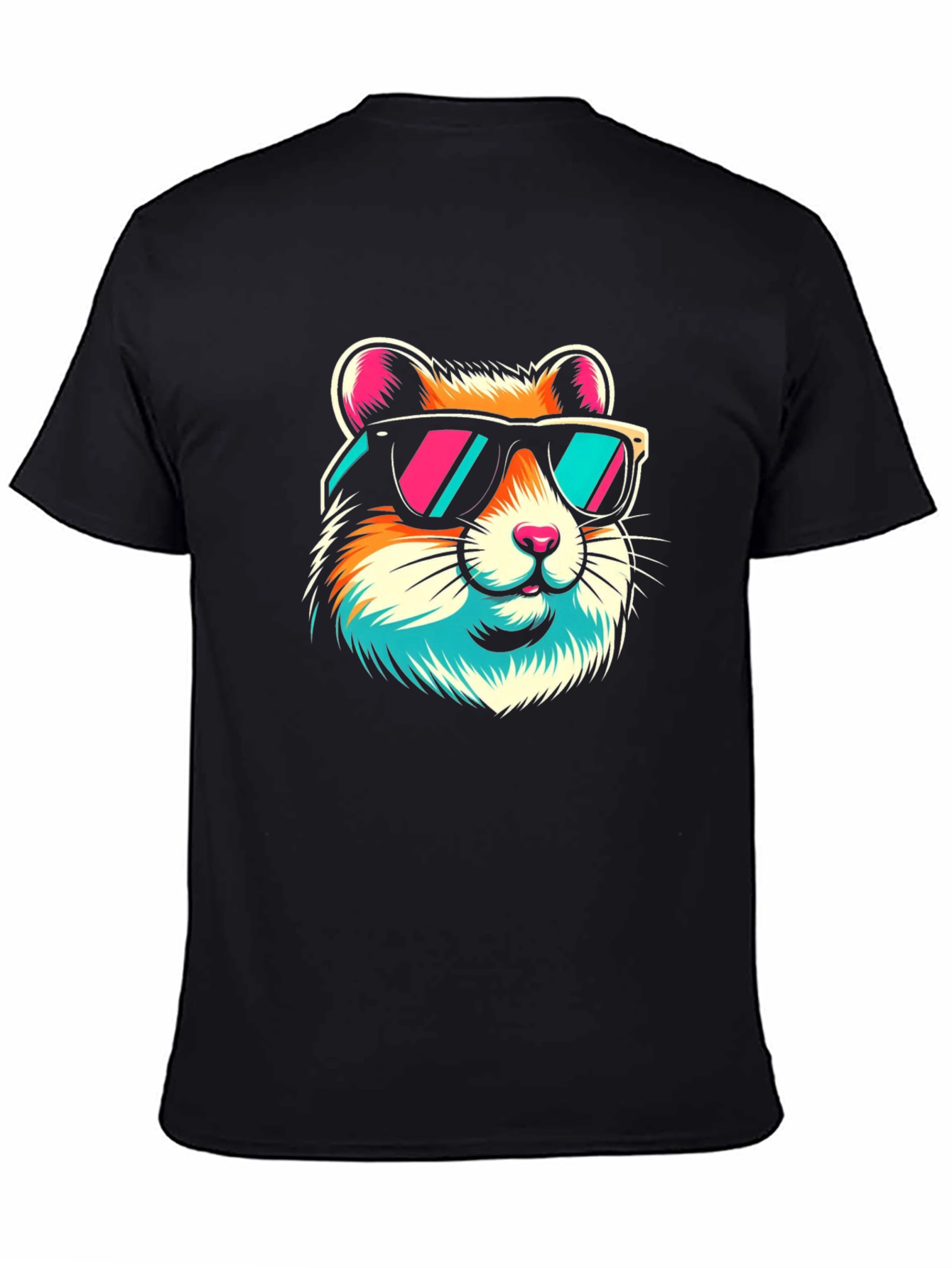 Cool Hamster Graphic Tee - Black