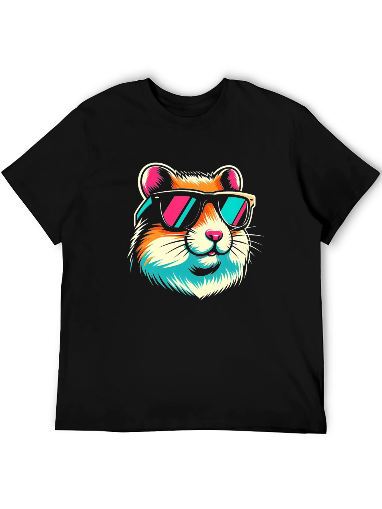 Cool Hamster Graphic Tee - Black