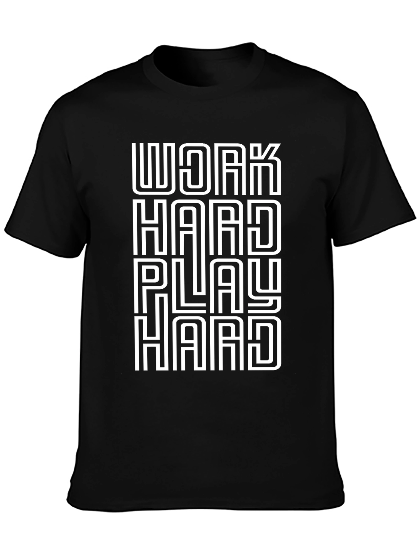 Work Hard Play Hard Graphic Tee - Black
