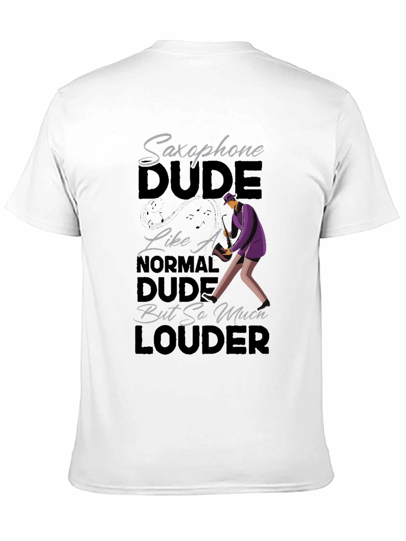 Saxophone Dude Graphic T-Shirt - Funny Musician Tee