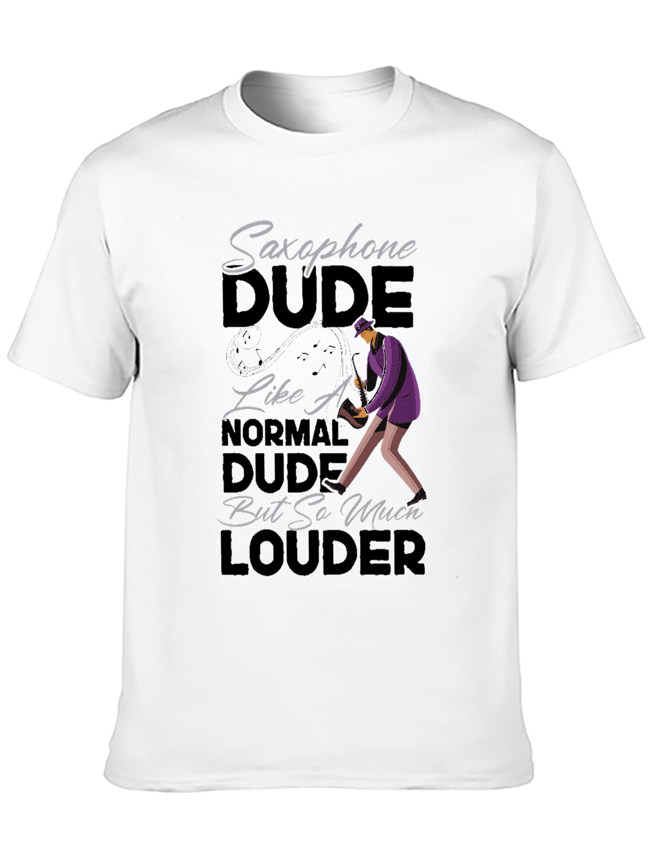 Saxophone Dude Graphic T-Shirt - Funny Musician Tee