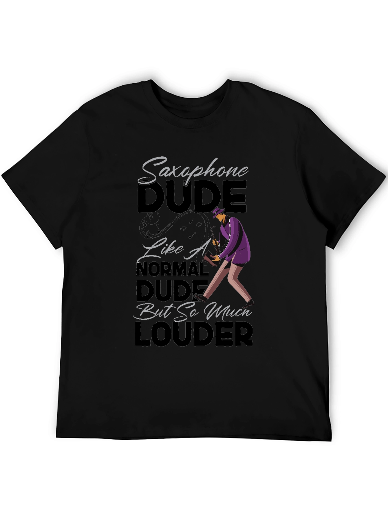 Saxophone Dude Graphic T-Shirt - Funny Musician Tee