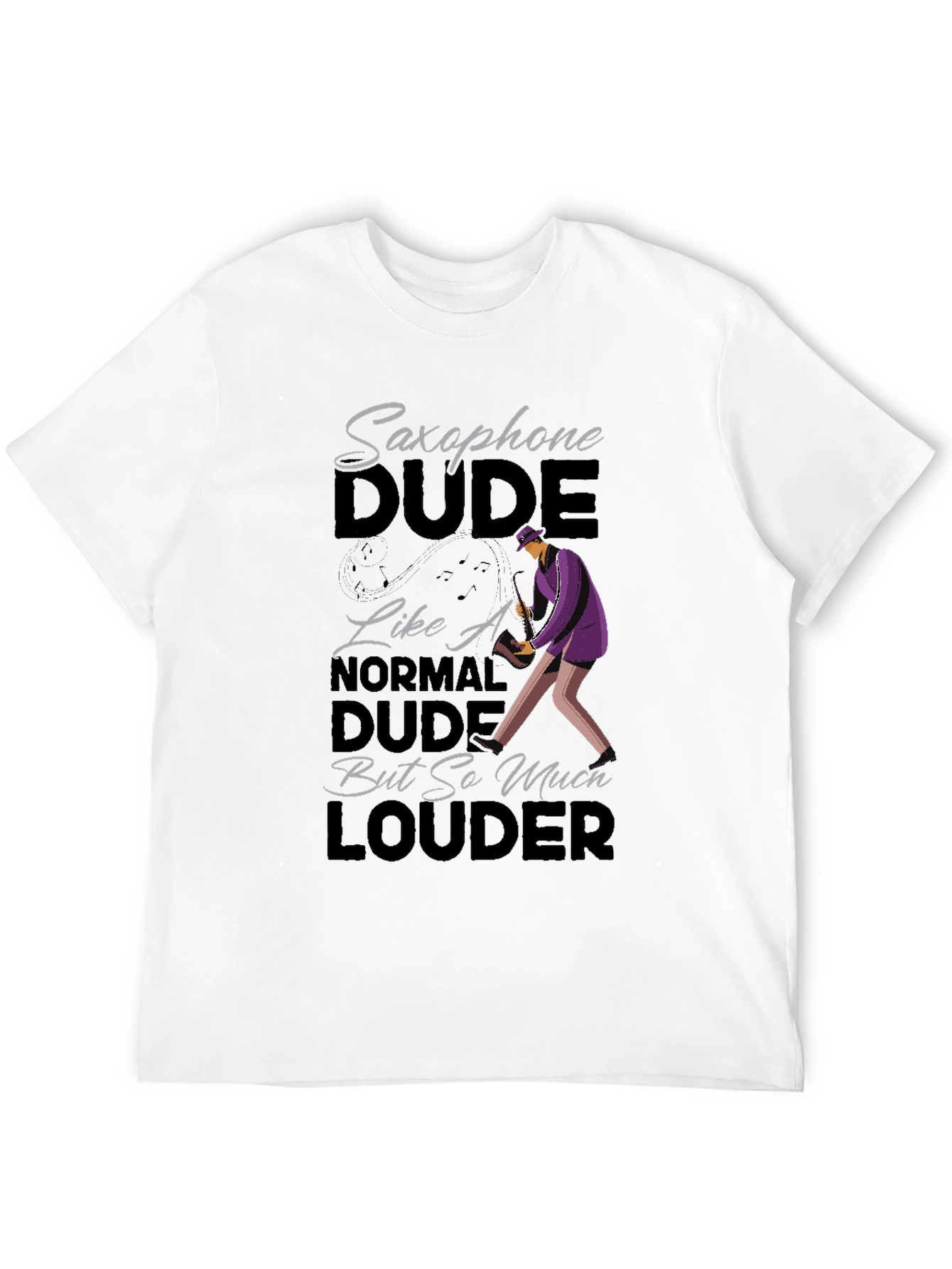 Saxophone Dude Graphic T-Shirt - Funny Musician Tee