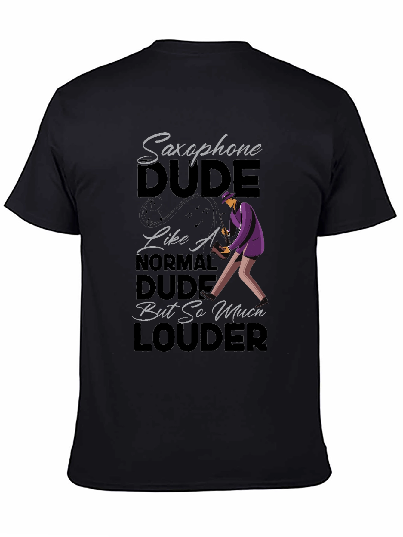 Saxophone Dude Graphic T-Shirt - Funny Musician Tee