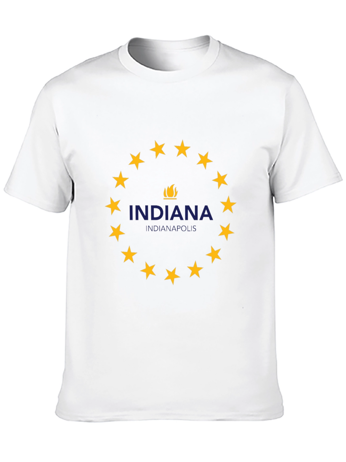 Indiana Indianapolis T-Shirt - Circle Star Design