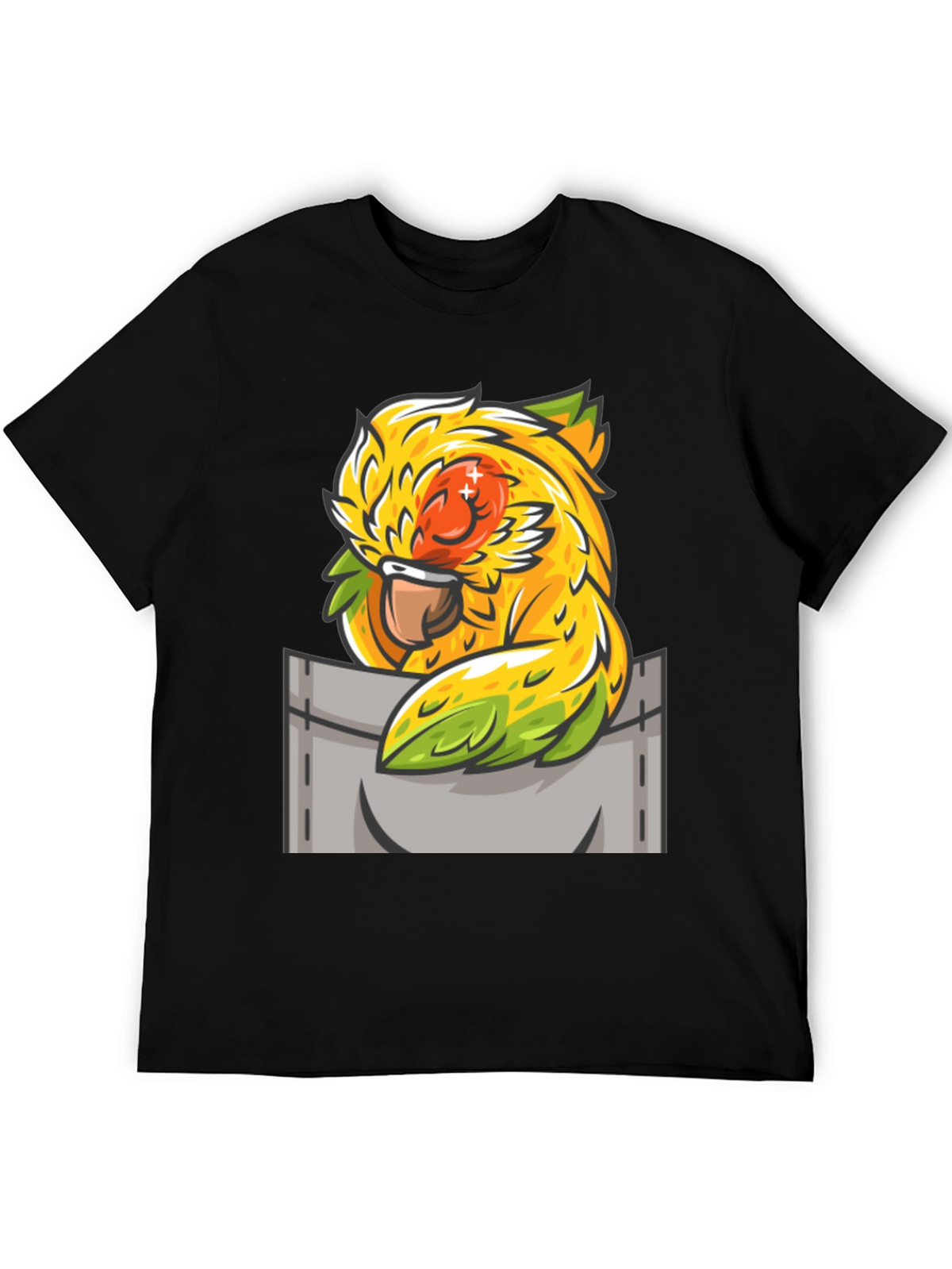 Parrot Pocket T-Shirt - Unique Graphic Tee