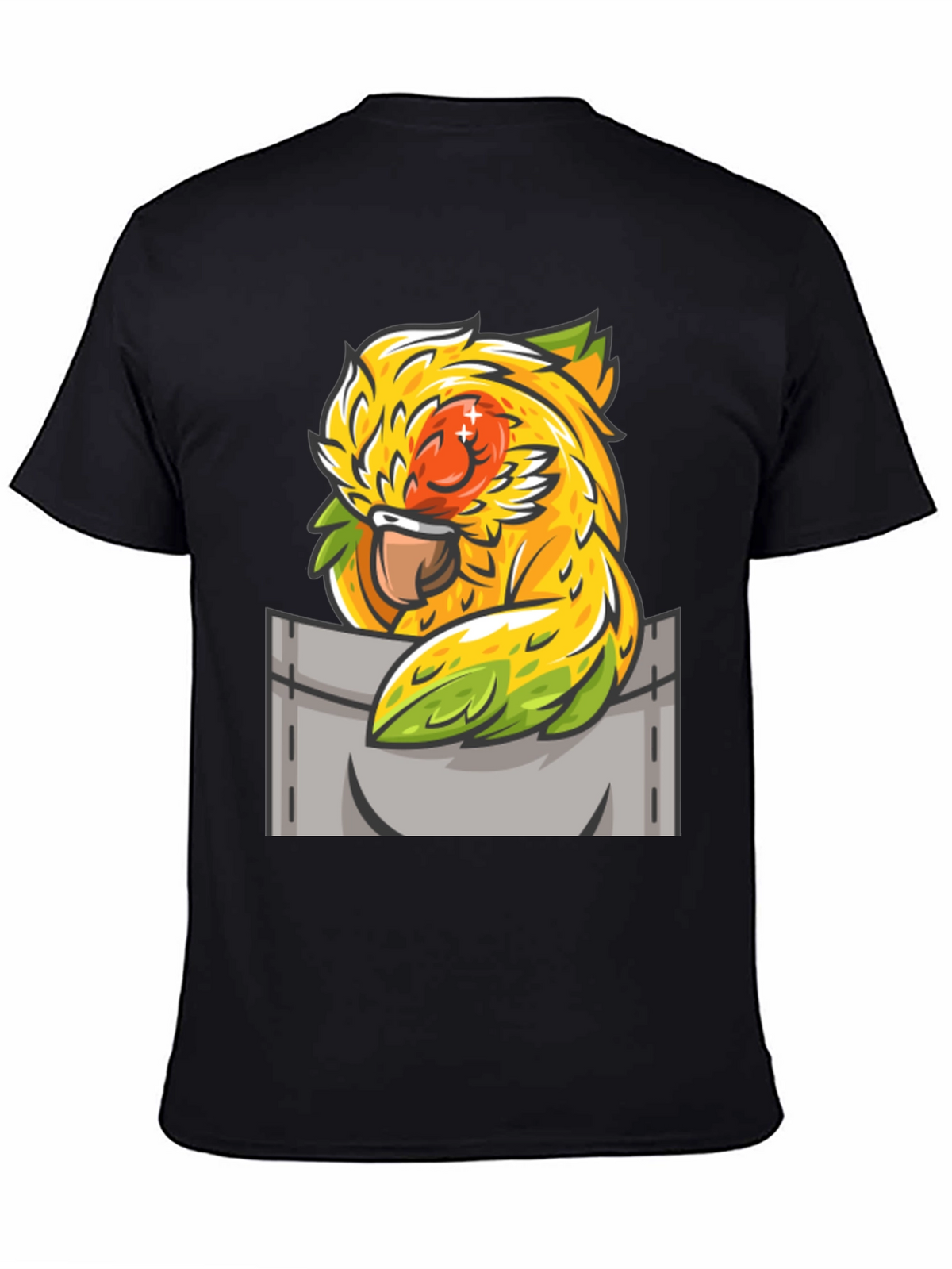 Parrot Pocket T-Shirt - Unique Graphic Tee