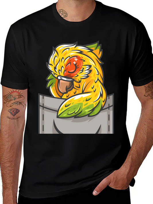 Parrot Pocket T-Shirt - Unique Graphic Tee