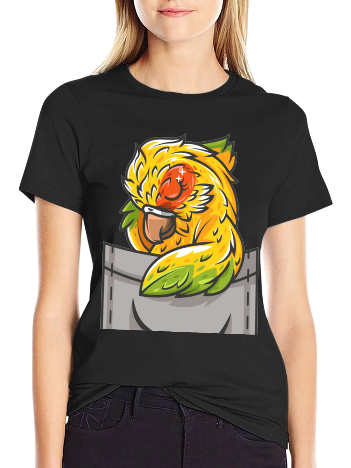 Parrot Pocket T-Shirt - Unique Graphic Tee