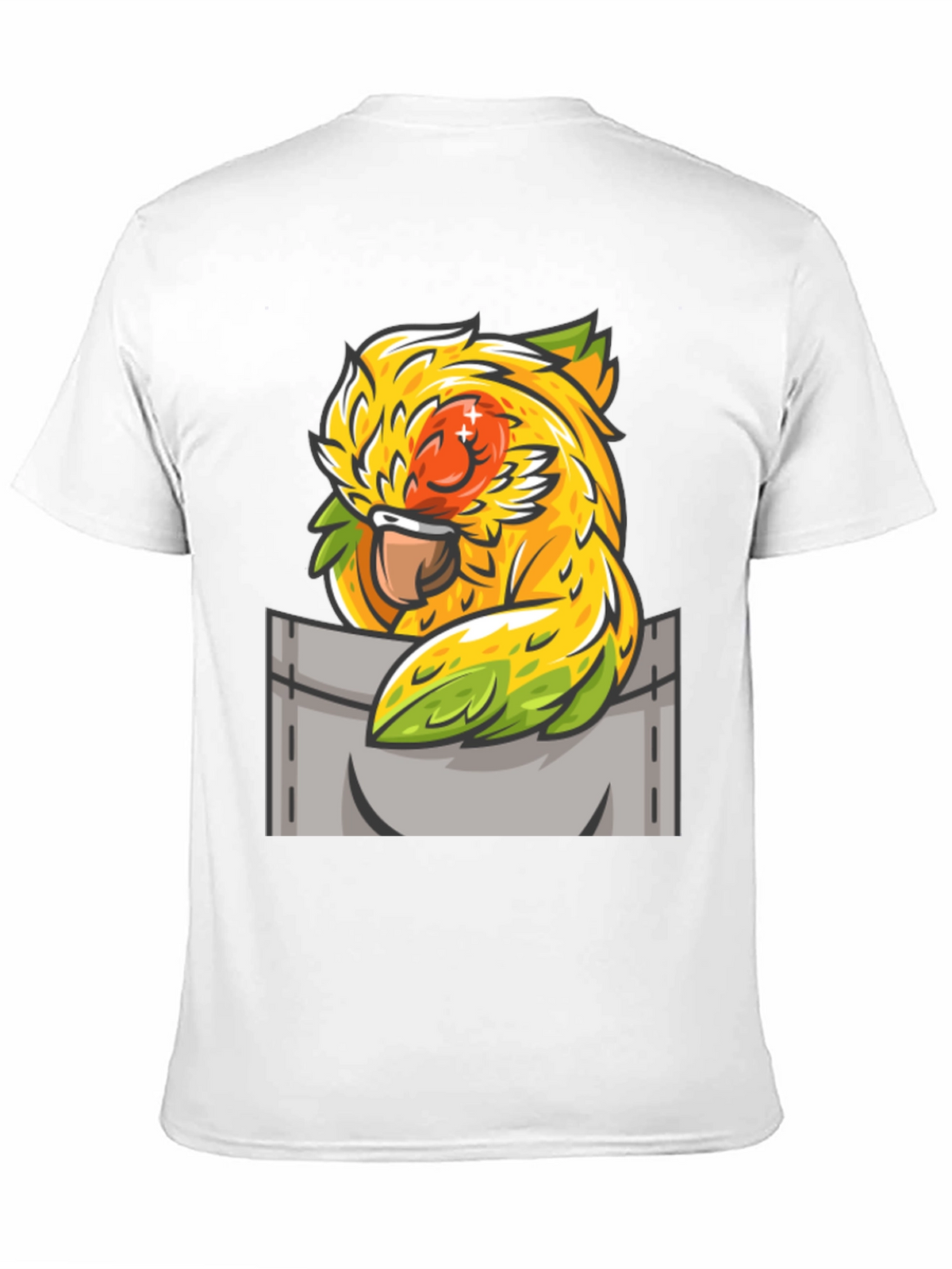 Parrot Pocket T-Shirt - Unique Graphic Tee