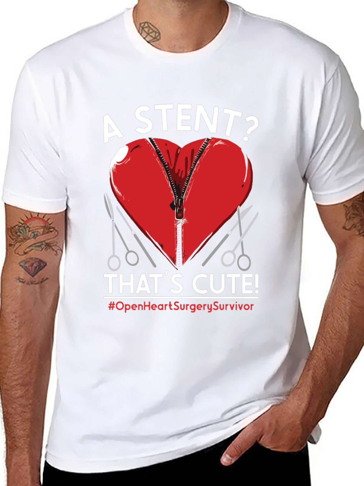 Open Heart Surgery Survivor Graphic Tee