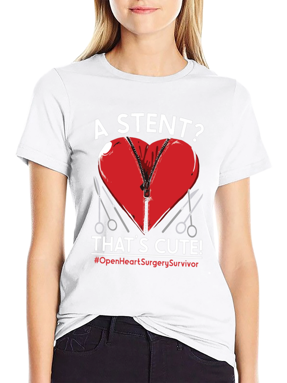 Open Heart Surgery Survivor Graphic Tee