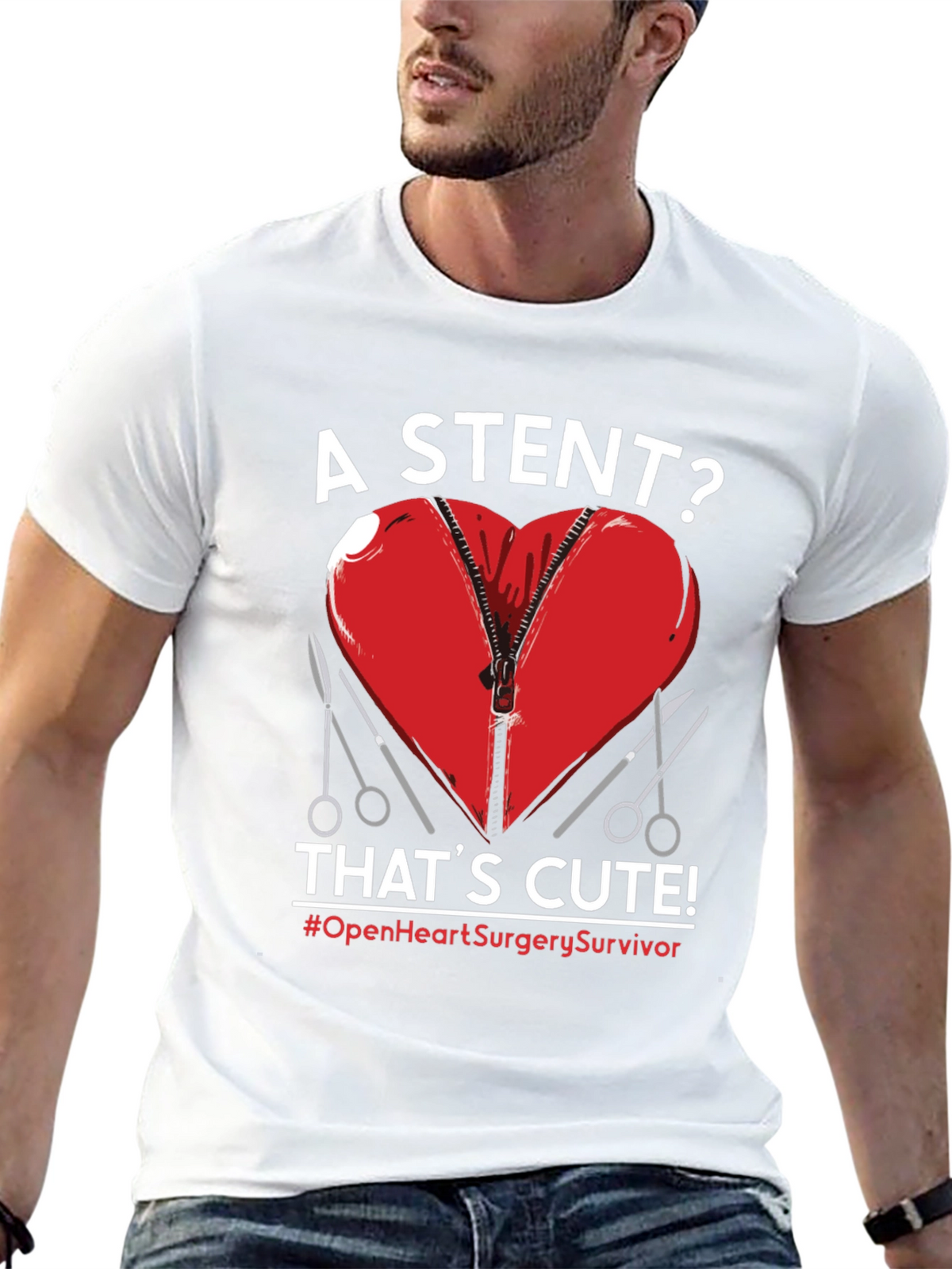 Open Heart Surgery Survivor Graphic Tee