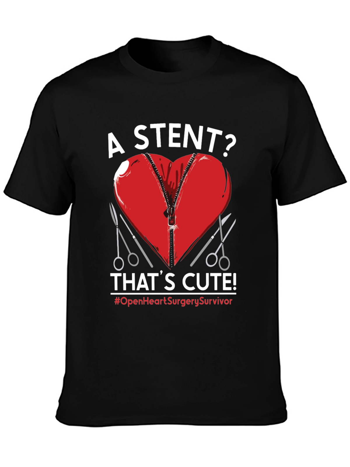 Open Heart Surgery Survivor Graphic Tee
