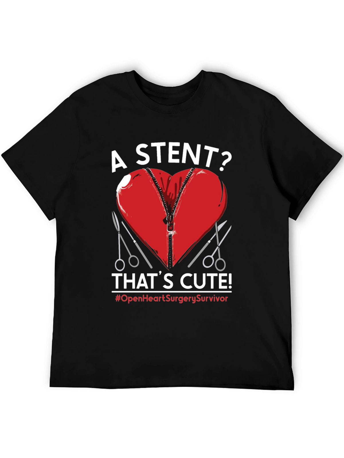 Open Heart Surgery Survivor Graphic Tee