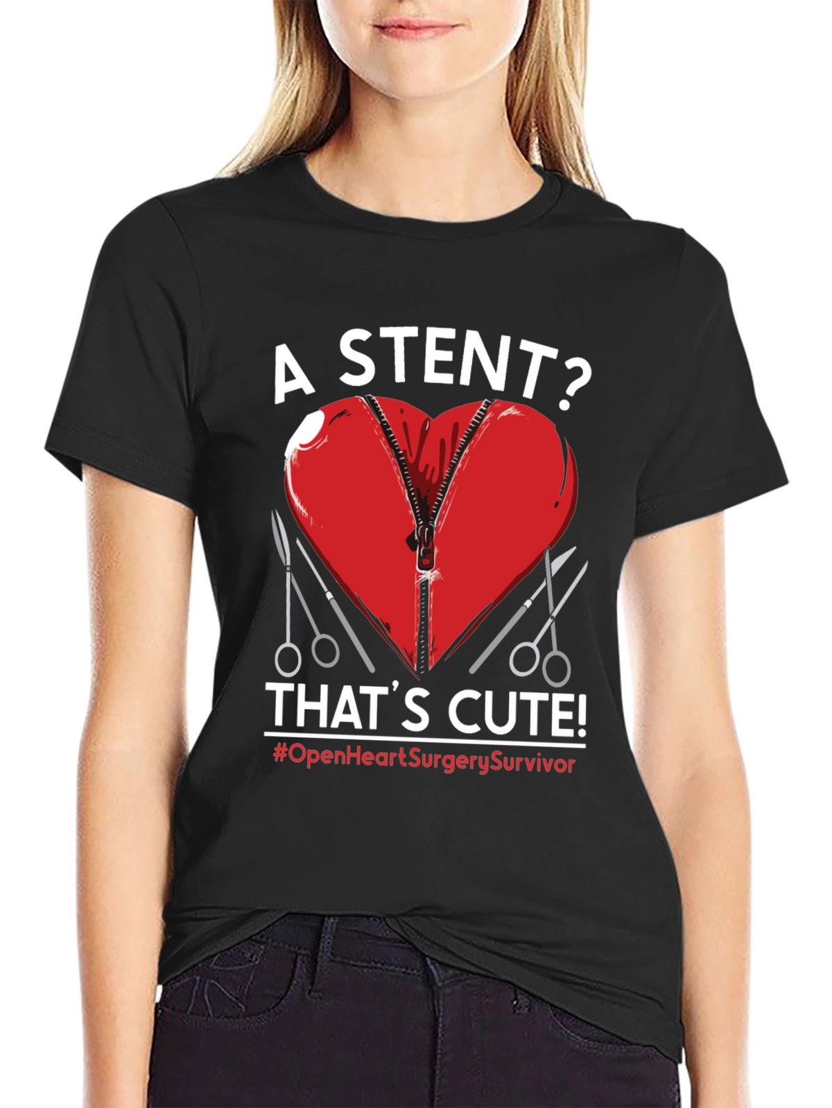 Open Heart Surgery Survivor Graphic Tee