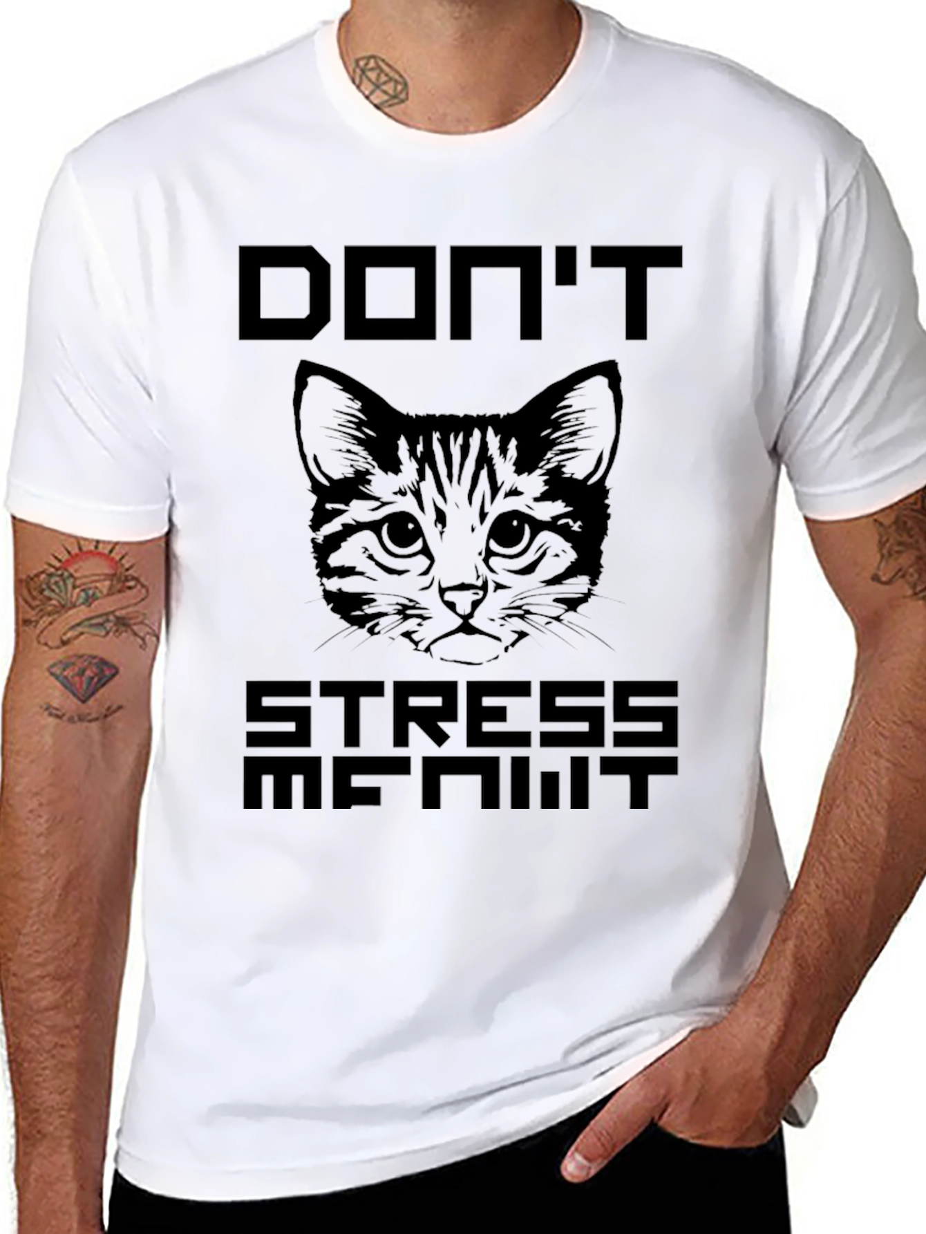 Dont Stress Me Out Cat Graphic T-Shirt