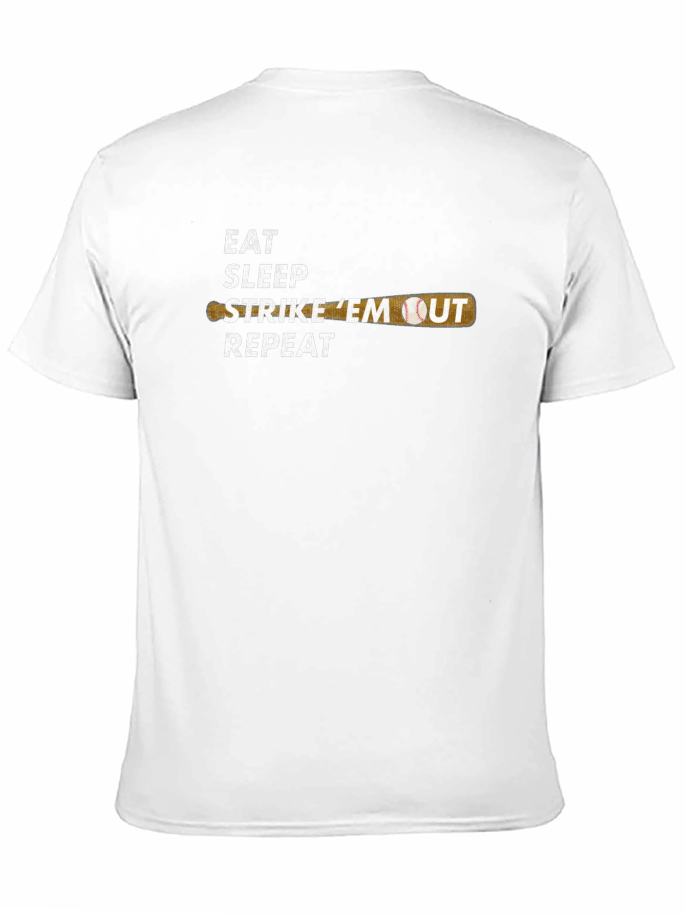 Eat Sleep Strike Em Out Baseball T-Shirt