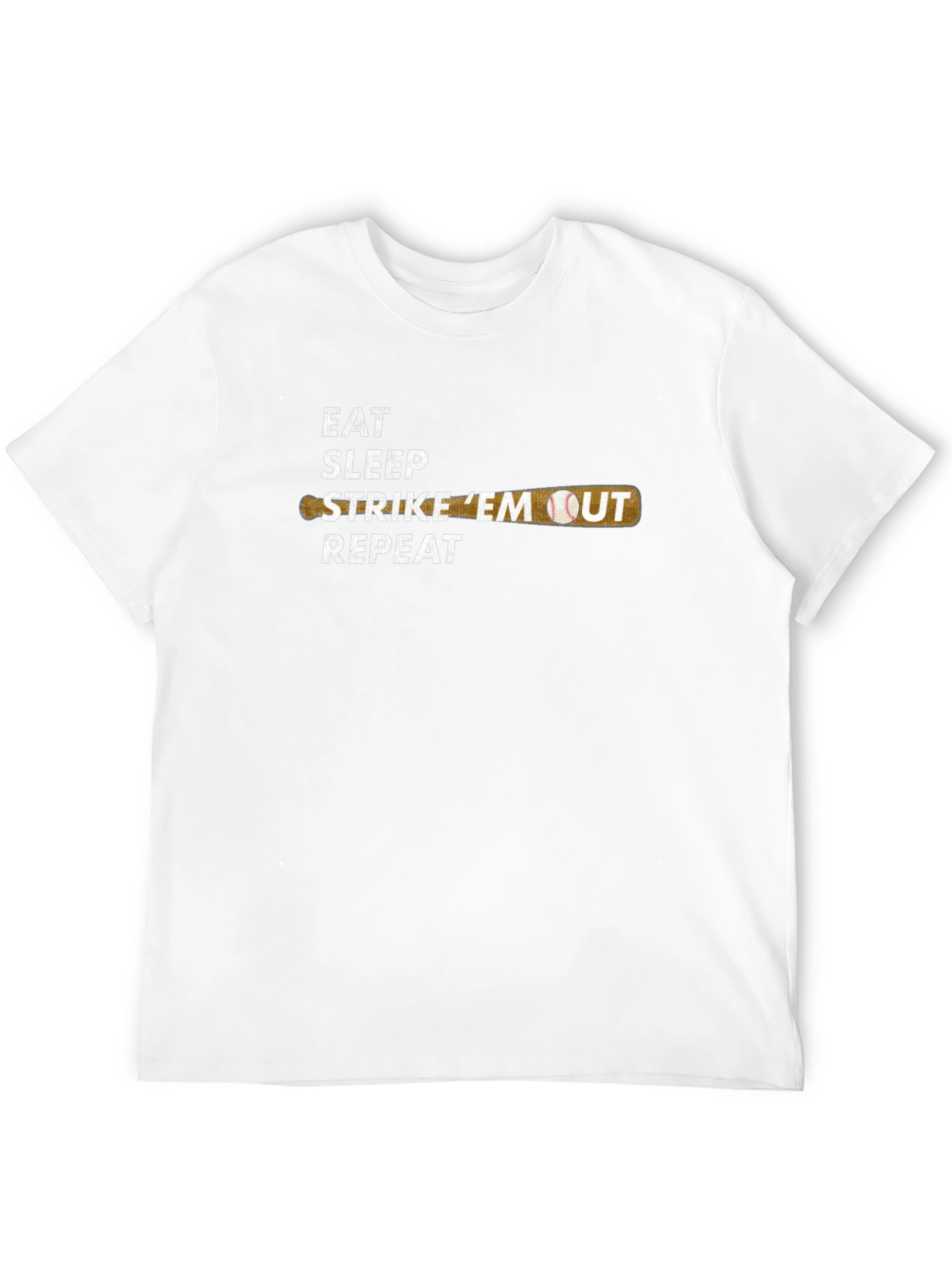 Eat Sleep Strike Em Out Baseball T-Shirt