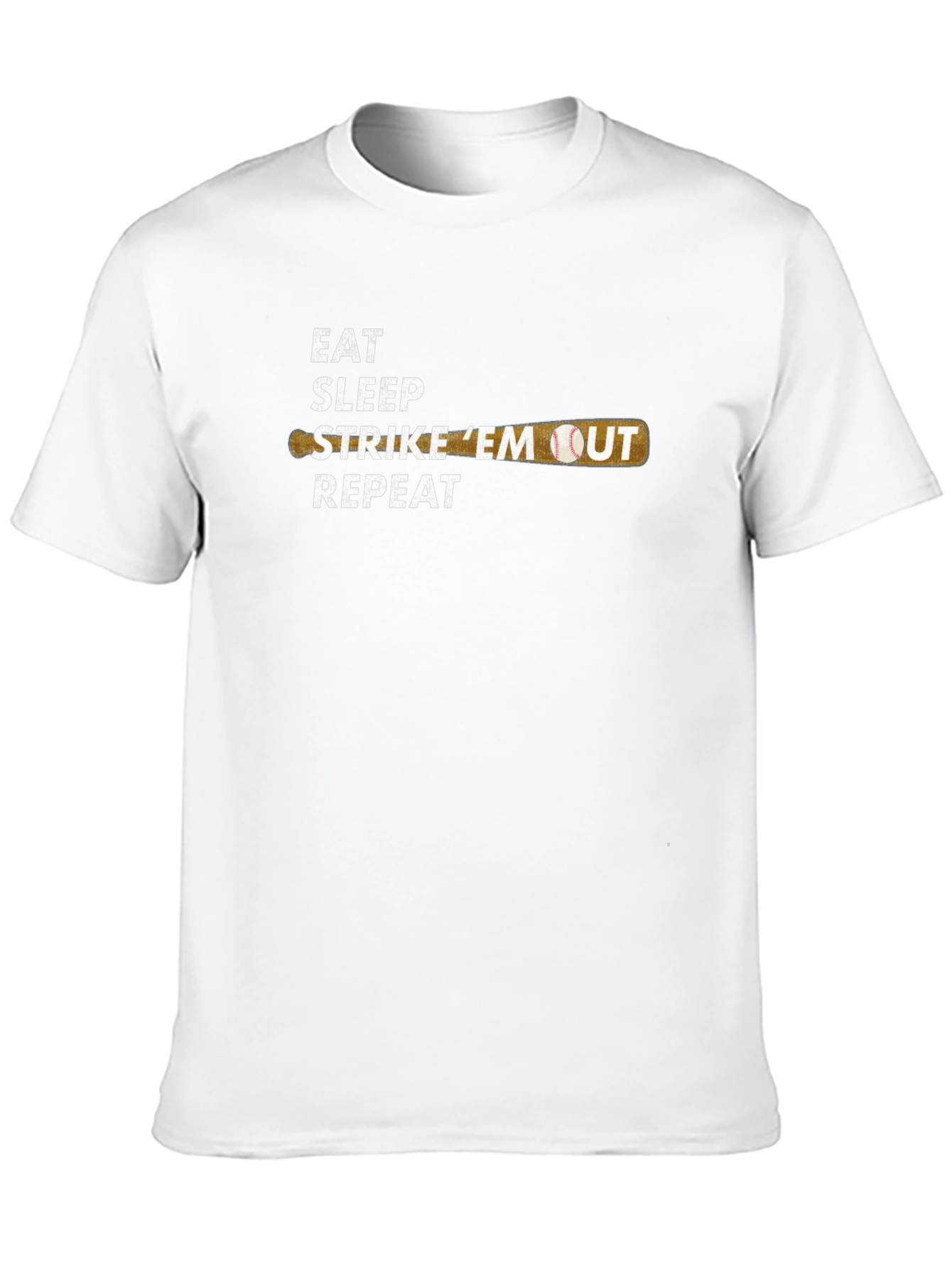 Eat Sleep Strike Em Out Baseball T-Shirt
