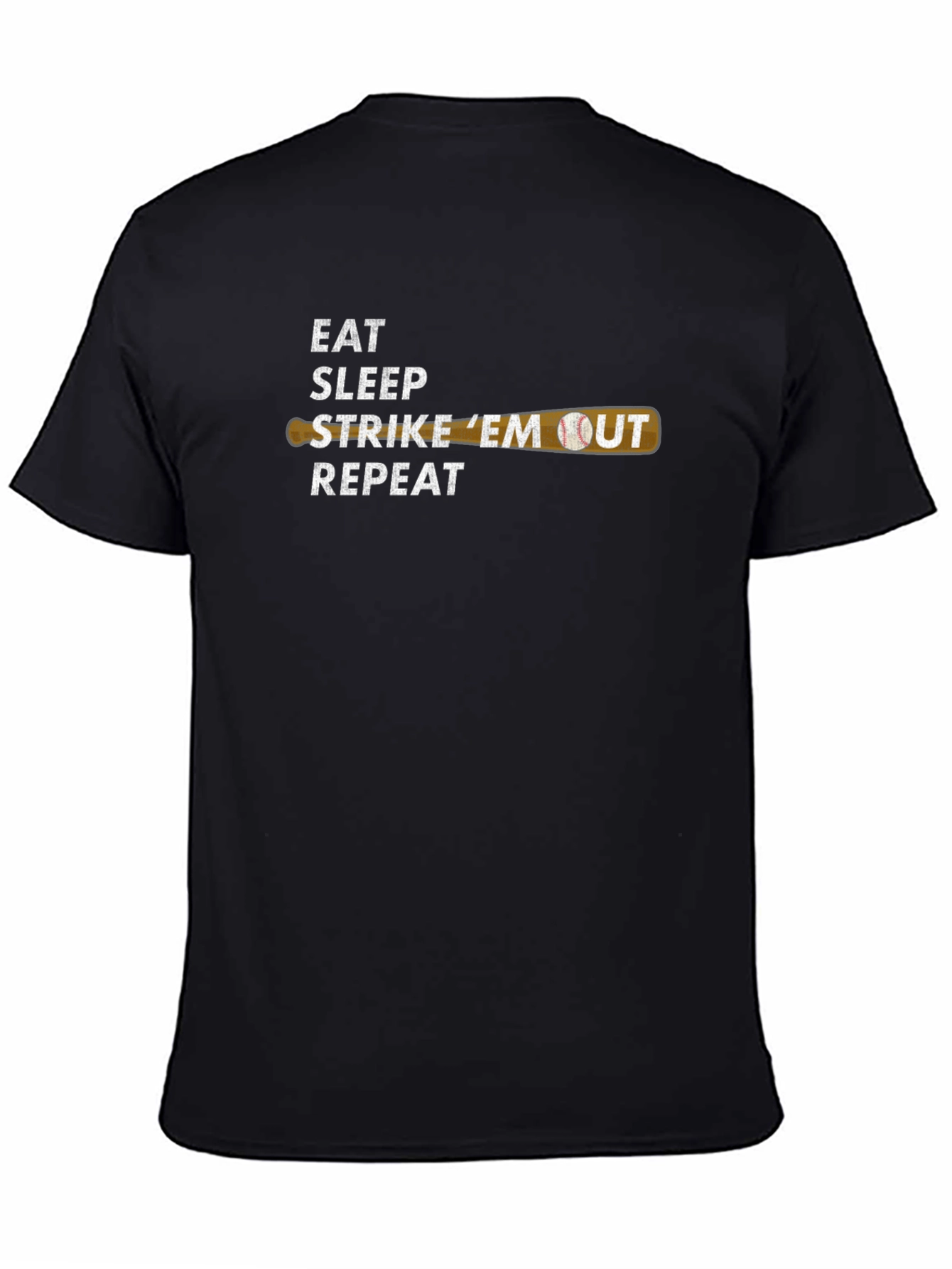 Eat Sleep Strike Em Out Baseball T-Shirt