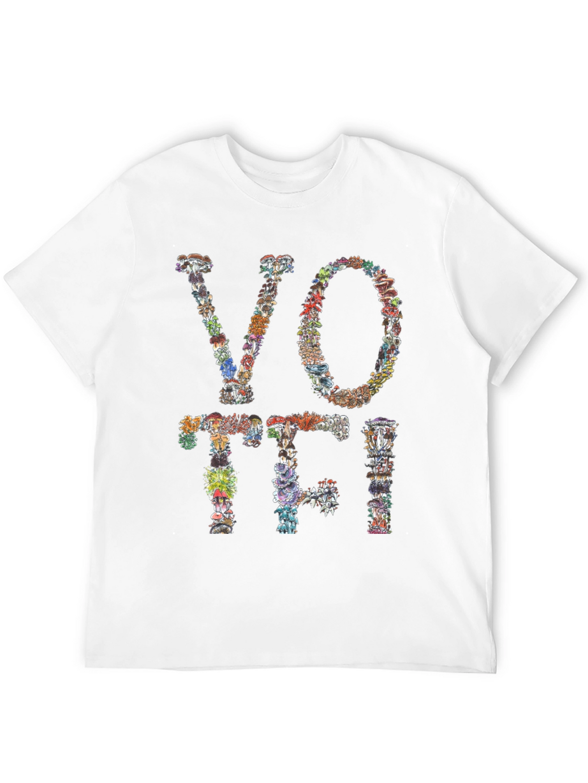 Mushroom VOTE T-Shirt Botanical Design Tee